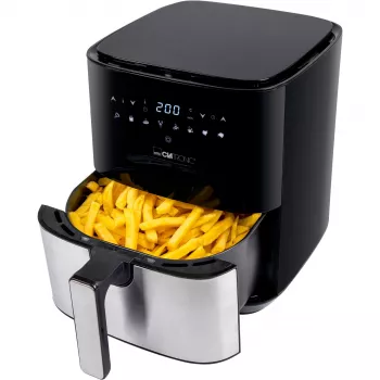 Clatronic FR 3782 H, õhufritüür, 5 l, 80 °C, 200 °C, üksikpilt, must, roostevaba teras