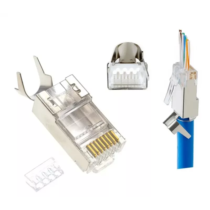 RJ45-pistikud GEMBIRD CAT7 8P8C kullatud 15µ FTP/SFTP pakendis 50 tk