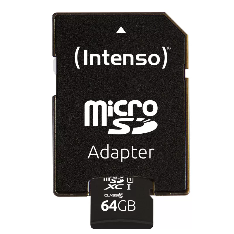 Intenso Performance - mälukaart (microSDXC koos SD-adapteriga) - 64GB - UHS-I U1 / Class10 - microSDXC UHS-I (3424490)