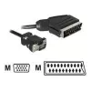 Video kaabli adapter DeLOCK 65028 SCART (21-kontaktiline) VGA-le (D-Sub) 2 m