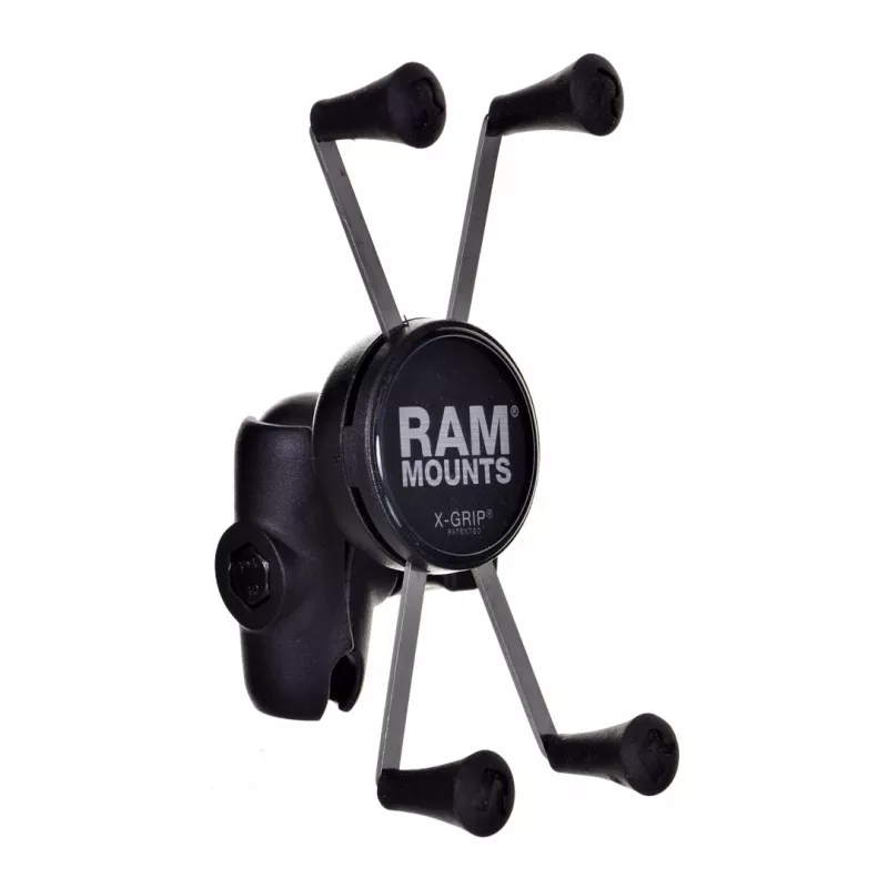 RAM Mounts X-Grip suure telefonihoidik mootorratta kahvli varre alusega