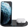 Charger Wireless Dock 2in1 QI 10W/USB-C/LED must
