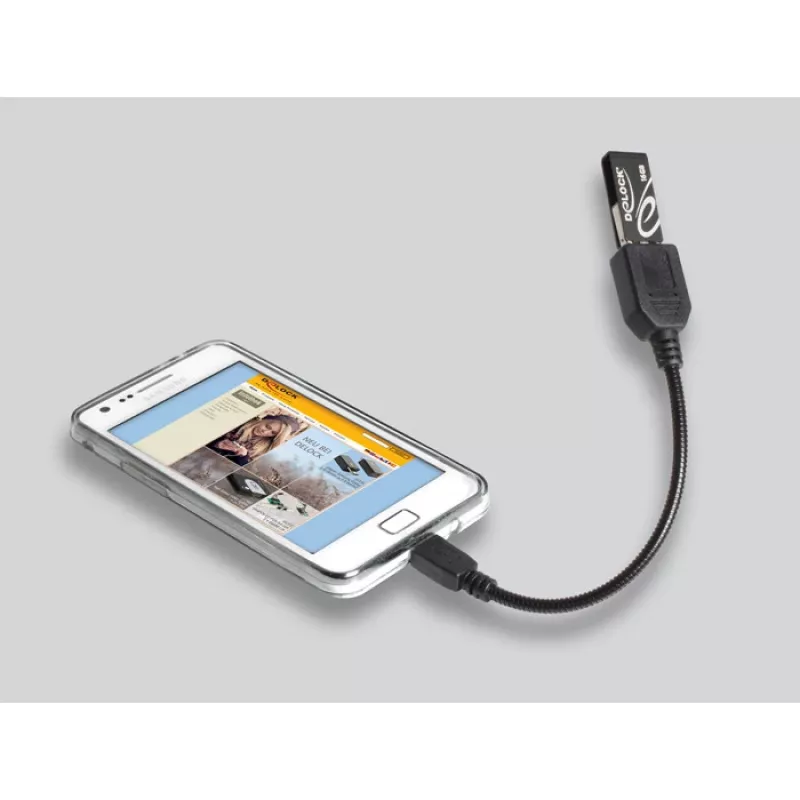 USB-kaabel Micro-USB B USB A DeLOCK 83293 0,18 m