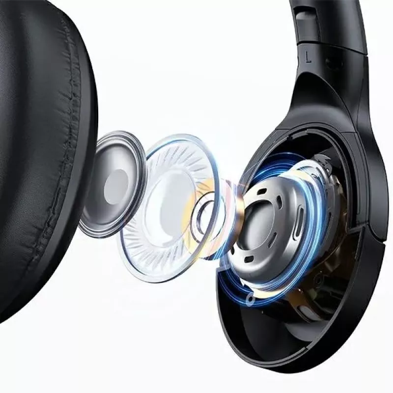 Usams Bluetooth 5.3 kõrvaklapid, ülepea, Us-yh seeria, must/must TDLYEJYS01