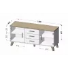 Cama sideboard LOTTA 150 2D3S wotan oak + mat Must