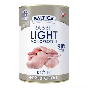 BALTICA Nutraceutic Monoprotein Light Rabbit prebiootikumidega - märg koeratoit - 400g