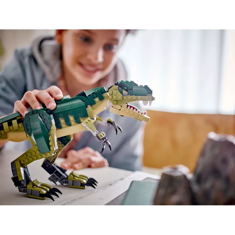 Ehituskomplekt LEGO Creator 3-in-1 T.Rex ehitatav mudelikomplekt, 626 tk, 150 mm kõrgus, vanus 9+