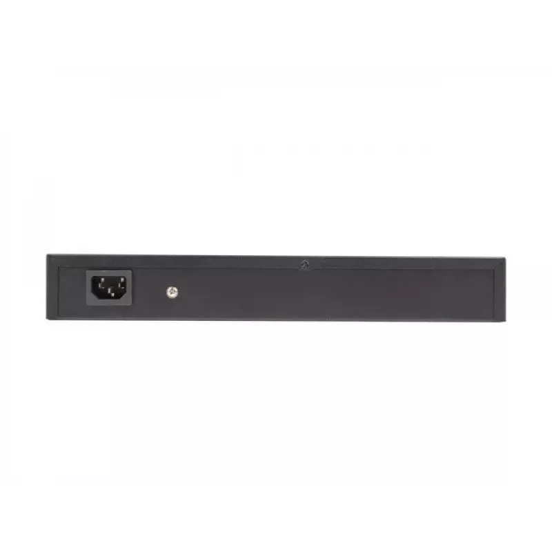 Haldamatu lüliti LANBERG RSFE-16P-2C-150 — 18 pordiga Gigabit, 16 PoE+/2 SFP, 150 W koguvõimsus, 1U riiul, metall, must