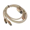 Akasa AK-CBUB42-12GL USB-kaabel 1,2 m USB 2.0 USB A USB C/Micro-USB B kuldne (AK-CBUB42-12GL)