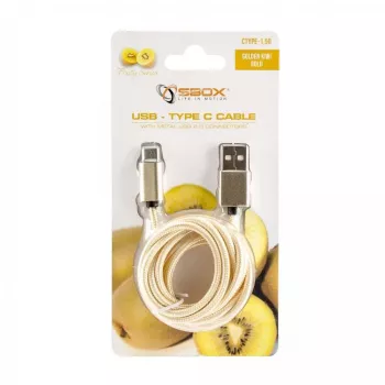 USB kaabel SBOX USB-TYPEC-15G 1.5m USB A USB C Gold