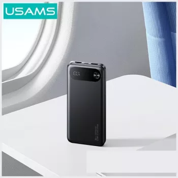 Akupank usams PB80 PD20W 10000 mAh — kaasaskantav laadija, must