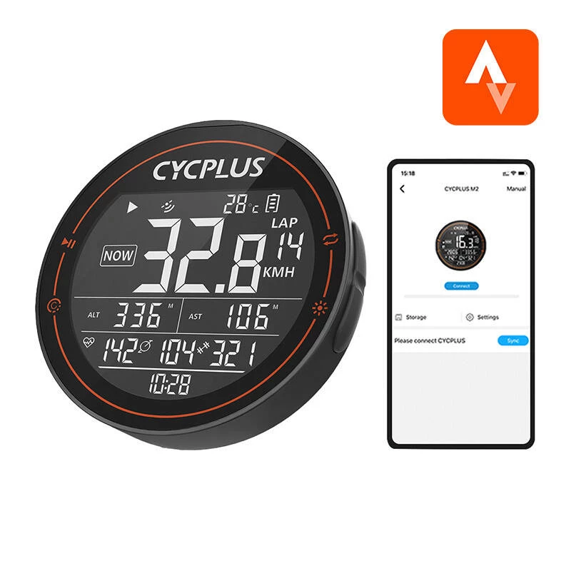 Cycplus M2 jalgrattaarvuti - ühilduv Strava, Trainingpeaks jt-ga