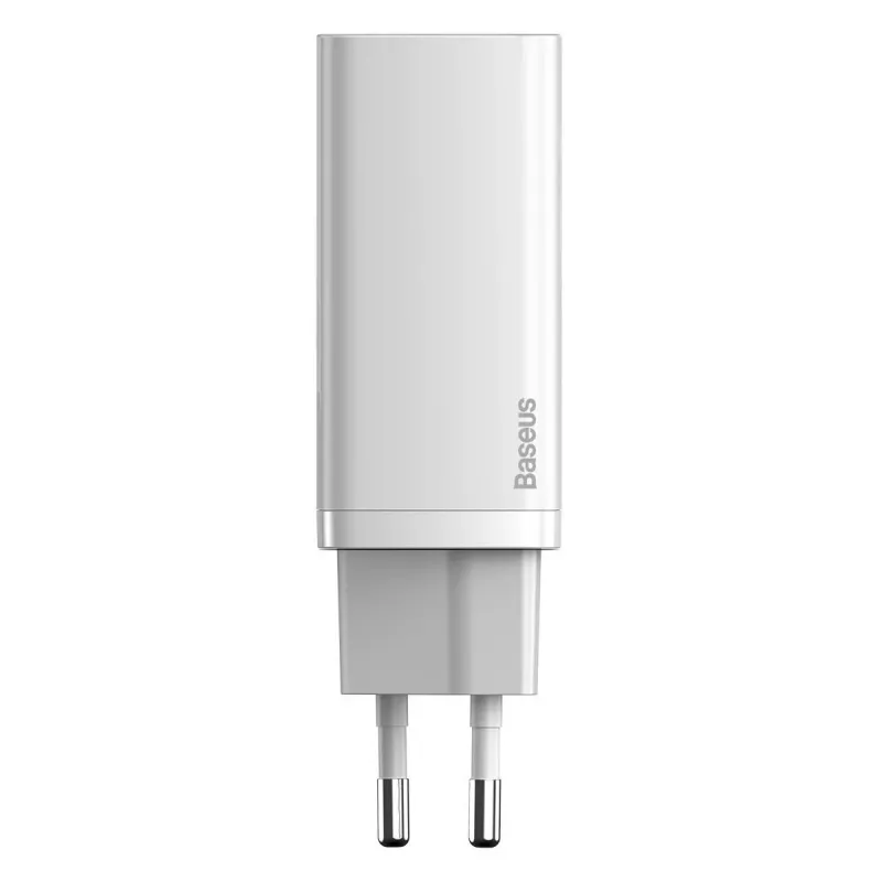 Laadija Baseus CCGAN2L-B02 siseruumides kasutatav vahelduvvoolu kiirlaadija 20V 1xUSB 1xUSB-C valge