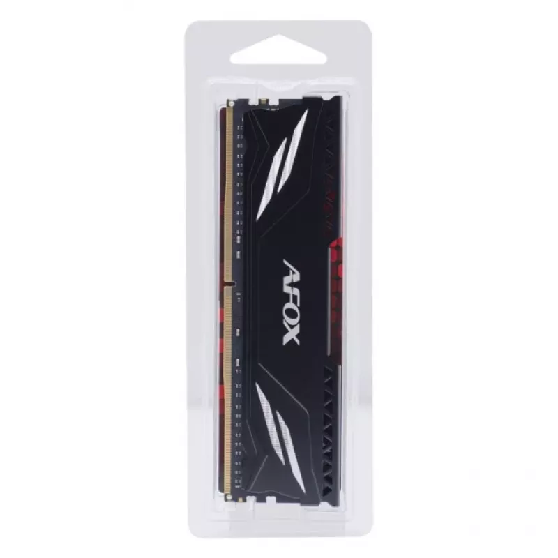 DDR4 16 GB 3200 MHz CL16 RAM-moodul — AFOX GAMING AFLD416PS1CAB, ühekanaliline, XMP2, 1,35 V, must jahutusprofiil