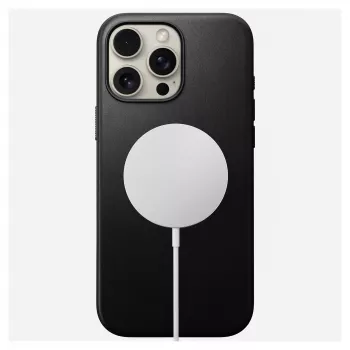 Mobiiltelefoni ümbris Nomad NM01693185 Apple iPhone 16 Pro Max jaoks, nahk/TPU/PC, must, sobib kuni 17,5 cm (6,9 tolli) ekraanile