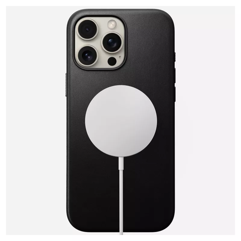 Mobiiltelefoni ümbris Nomad NM01693185 Apple iPhone 16 Pro Max jaoks, nahk/TPU/PC, must, sobib kuni 17,5 cm (6,9 tolli) ekraanile