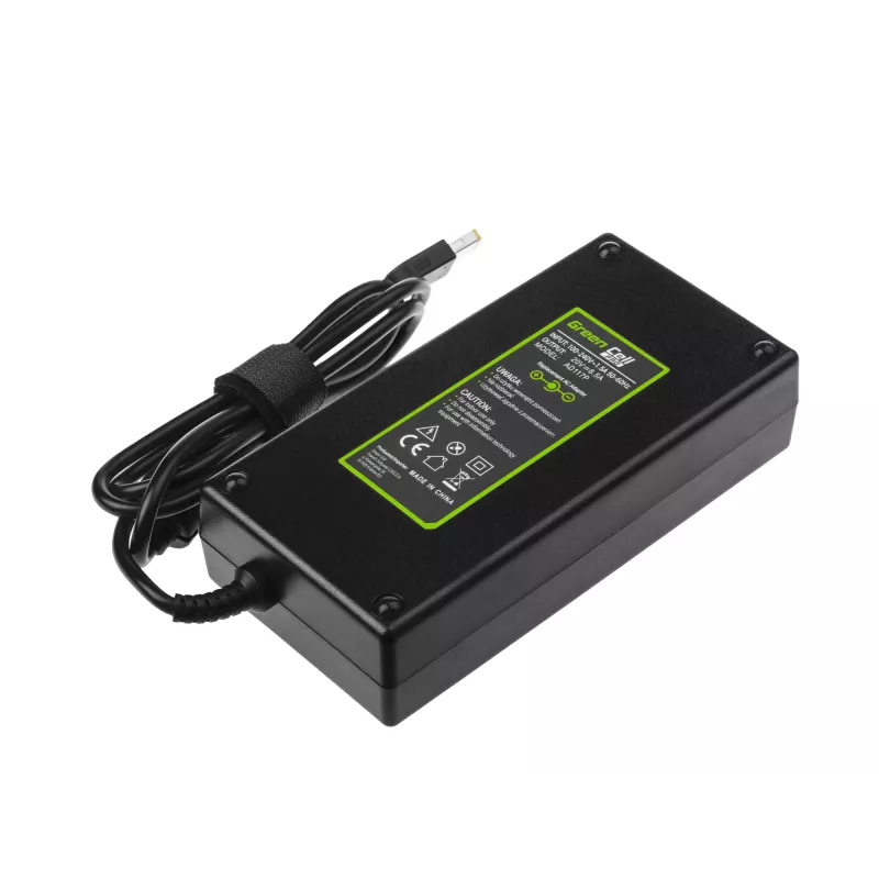 Toiteadapter roheline Cell AD117P 170W 20V 8,5A Lenovo sülearvutitele, siseruumides, vahelduvvoolust alalisvooluks, must
