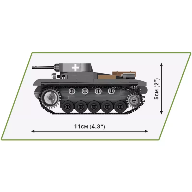 Ehituskomplekt Cobi Panzer II Ausf. A — 250 osa, must