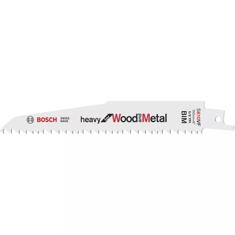 Bosch S 610 DF Heavy for Wood and Metal mõõksaeterad, 150 mm, 5 tk