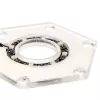 Kinnituskomplekt BitsPower Hexagon BP-WTHU-RGB — akrüül, läbipaistev, 91,4×80×6,5 mm