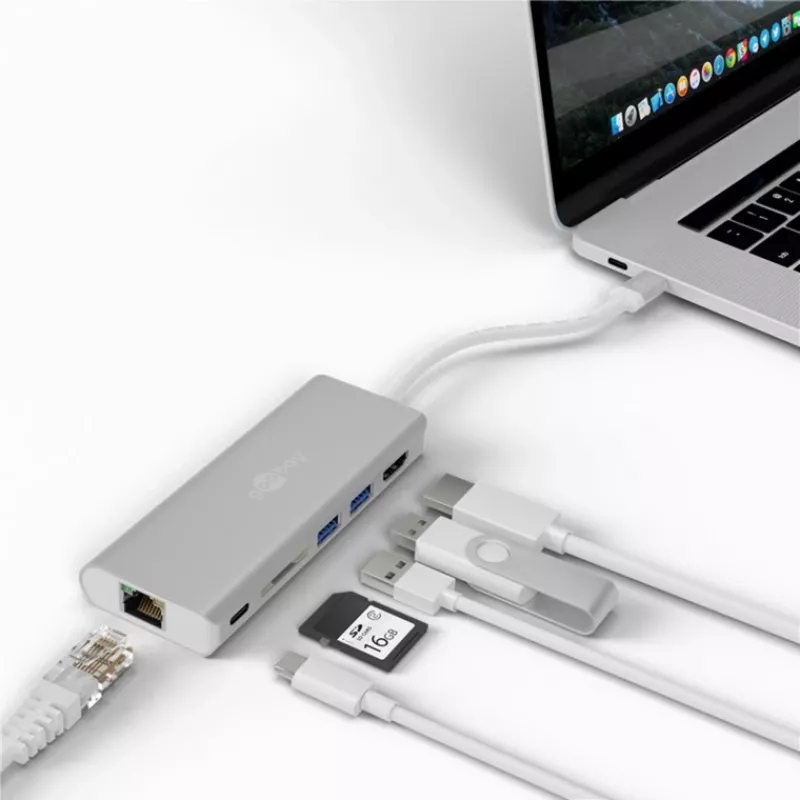 Wentronic goobay - Dokkimisjaam - (USB-C) - 10 Mb LAN (76788)