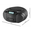 Raadiomängija JVC RC-E444B must, CD-mängija ja FM-tuuneriga