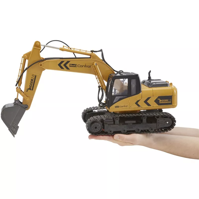 Revell Digger 2.0 - Ekskavaator - Elektrimootor - 1:16 - Ready-to-Run (RTR) - Must - Kollane - Digger 2.0 (24924)