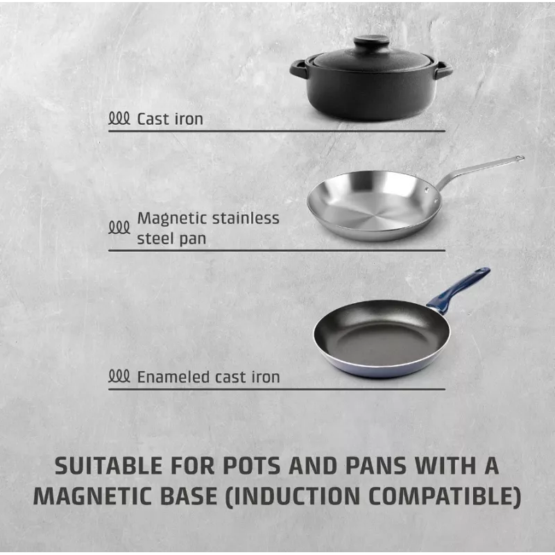 Caso ProSlim 2000 2236 Mobile single induction hob, Glass, Sensor-touch, Must