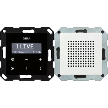 Raadiokell Gira Clock 228027 Digital FM 87.5–107.9 MHz, digitaalne tuuner, seina-/lauakinnitus