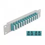 Fiiberoptiline harupaneel DeLOCK 10-tolline 12 porti LC Quad Aqua 1U hall