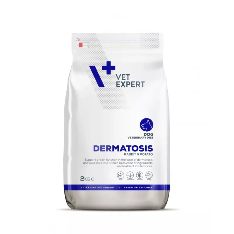Kuiv koeratoit VETEXPERT Veterinary Diet Dermatosis Rabbit & Potato 2 kg — täiskasvanud, monoproteiin, teravilja/gluteeni/sojavaba