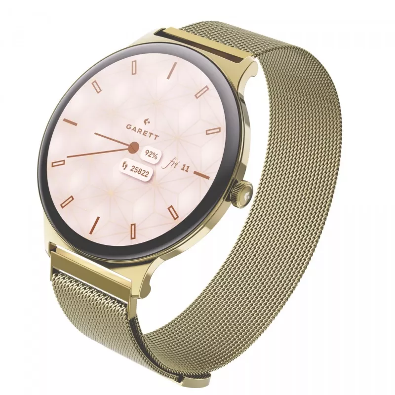 Nutikell Garett Verona 2 Gold Mesh Bluetoothi ja pulsikellaga