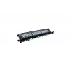Paigalduspaneel 19 24 porti, CAT6, S/FTP, 1U, kaabli toega, must (komplektne)