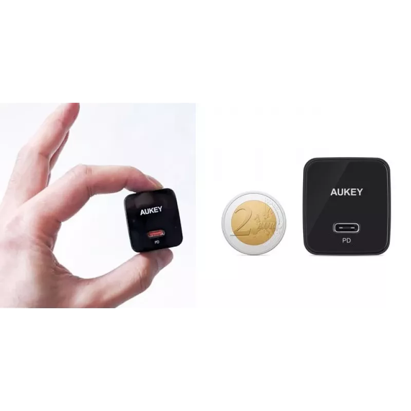 Seinalaadija Aukey PA-Y20S 20W USB-C Power Delivery, kompaktne ühe pordiga