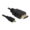 DeLOCK - Video- / helikaabel - HDMI - 32 AWG - HDMI, 19-pin (M) - 19-pin Micro-HDMI (M) - 3 m (82663)