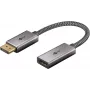Plus DisplayPort > HDMI Adapterkaabel, 4K @ 60Hz (hall, 20cm, 32 Gbit/s)