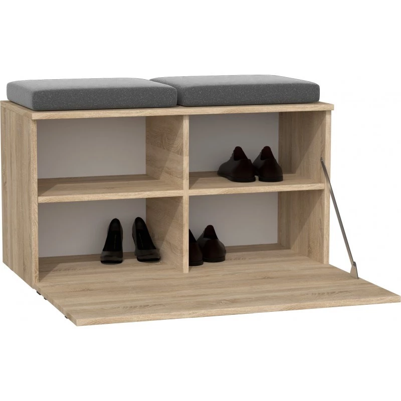 Suletud kingakapp Top e Shop OPAL SZAFKA SONOMA — tamm, 850×450 mm, puitlaastplaat, 16 mm raam