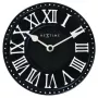 NeXtime klok 5187zw London Table, Ø16 cm, seinale, must/valge
