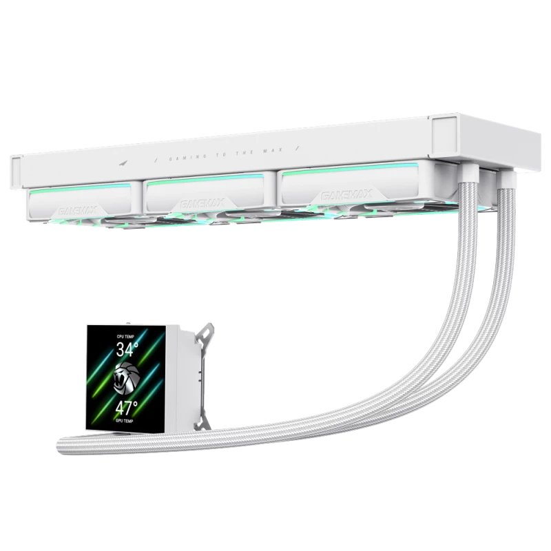 Gamemax | CPU Liquid cooler | HAILSTORM 360 LCD | Valge