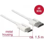 HDMI-kaabel DeLOCK 85143 1,5 m HDMI tüüp A tüüp C valge