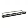 Keystone, Module Carrier, 48,30 cm (19) patchpaneel 24x TP-moodulile, 1HE, must (S216320)
