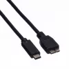 ROLINE – USB-kaabel – USB Type C (M) Micro-USB Type B (M) pistikule – 50 cm – Must (11.02.9005)