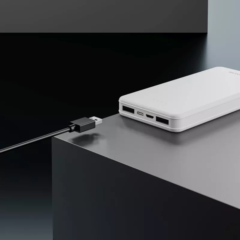 Akupank Extralink EPB-078W 10000 mAh valge, USB-C, 10 W väljund, laeb kuni 2 seadet