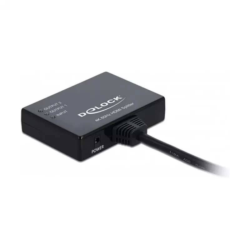DELOCK HDMI jaotur 1 x HDMI sisse > 2 x HDMI välja 4K 60 Hz