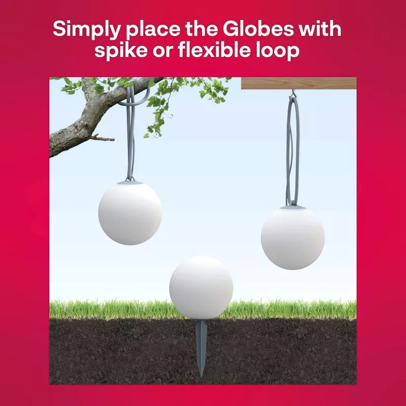 Outdoor Smart Globe Light Colour 3-pack, LED-tuli asendab 33 W