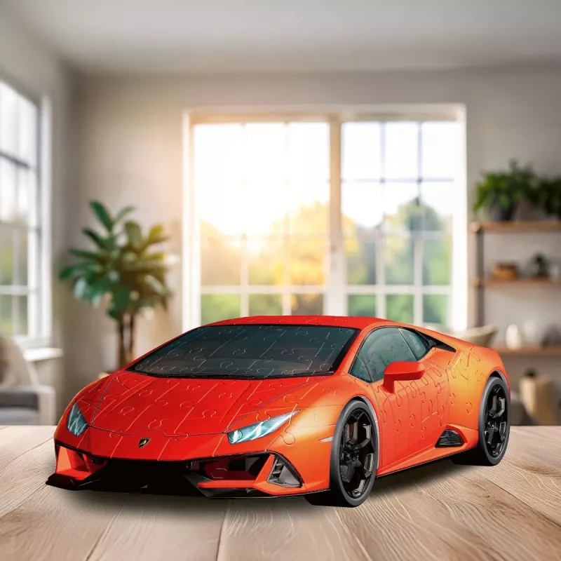 3D Puzzle Ravensburger Lamborghini Huracan EVO — 158 osa, mudelkonstruktsioon