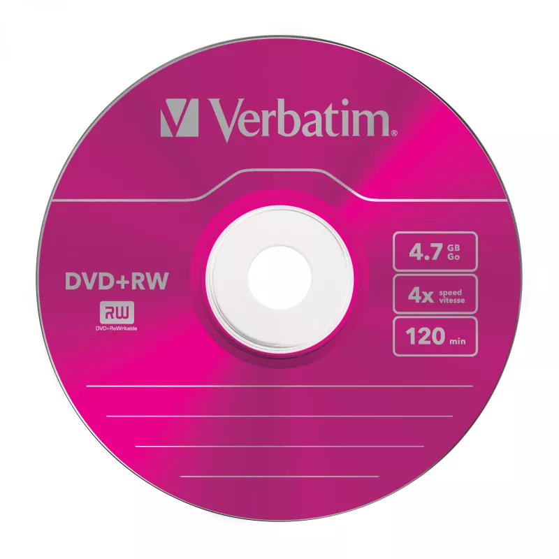 VERBATIM 43297 Verbatim DVD+RW õhuke-juveelümbrises 5 tk 4,7GB 4x Värviline