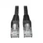 Eaton Tripp Lite Series Cat6 Gigabit Snagless Molded (UTP) Ethernet-kaabel (RJ45 M/M), PoE, must, 5 ft (1,52 m) - Paigakaabel - RJ-45 (M) kuni RJ-45 (M) - 1,52 m - UTP - CAT 6 - Mou