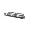 Rack'i pimepaneel LANBERG PPKS-9112-B, 12-pordine, 1U, metall, hall, 254×44.5×99.3 mm
