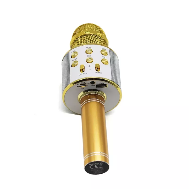 Mikrofon MANTA MIC10-G Gold kardioidne kaasaskantav — kardioidne kondensaator, pihuformaadis